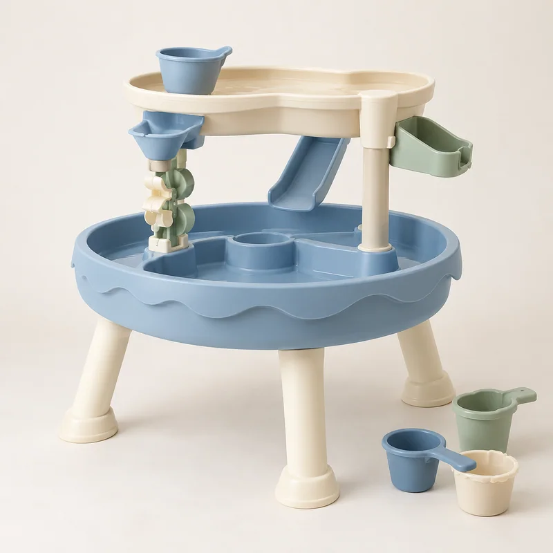 AI-generated unbranded water-table concept; not the actual Step2 Rain Showers Splash Pond